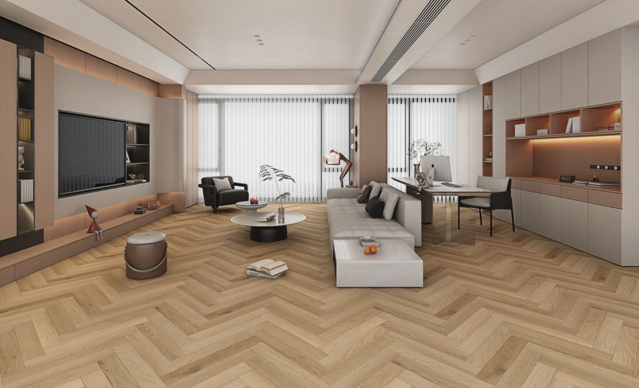 Architectural wood installation